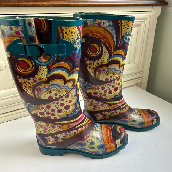 Corkys Shoes New Corkys Floral Boho Adjustable Waterproof Rain
